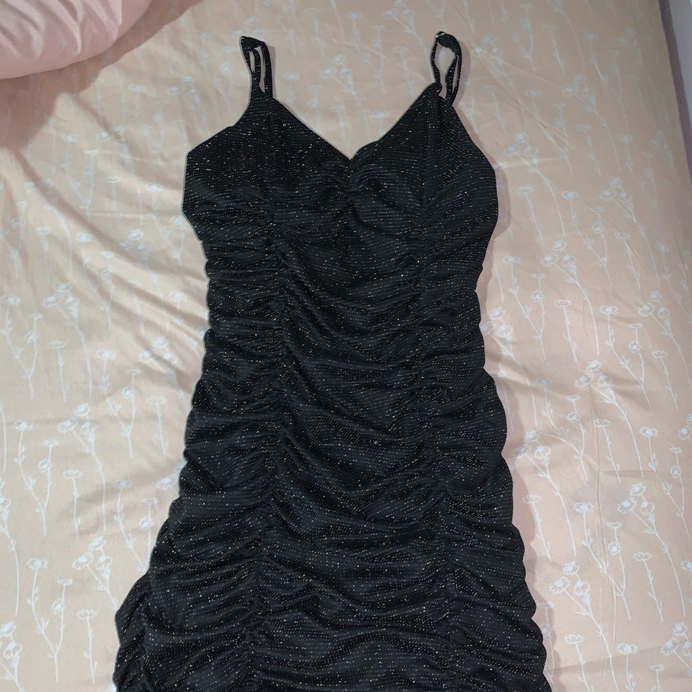 Black sparkly mini dress